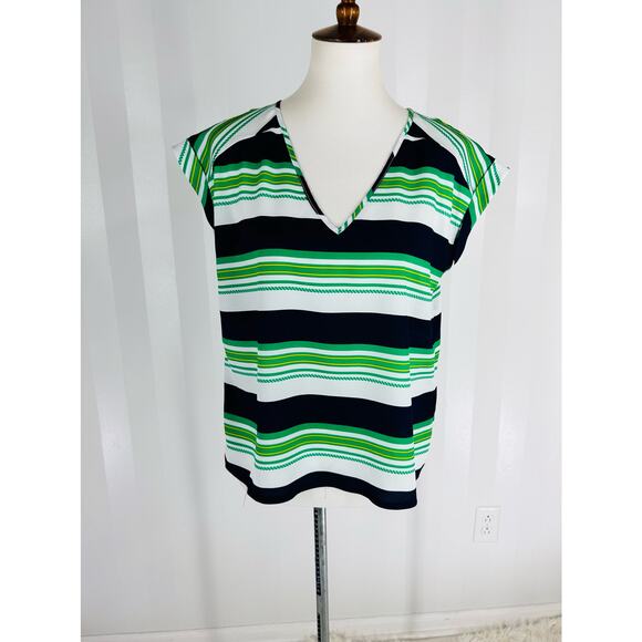 NEW YORK & CO 7th Ave Design Striped Top Sz M - Picture 1 of 10
